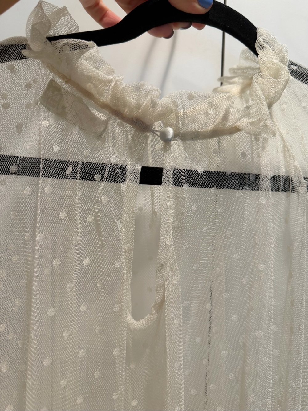 Free People Swiss Dot Ruffle Kaftan NWT - Picture 5 of 6